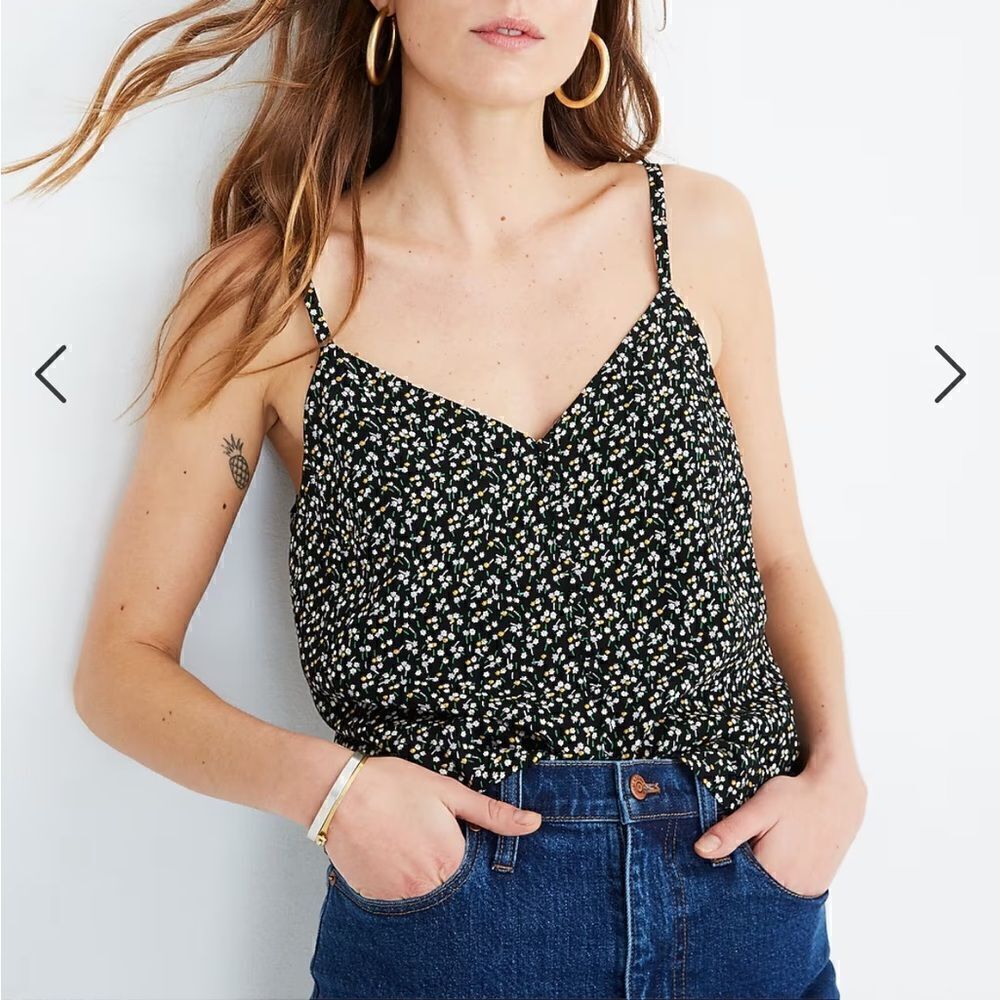 Madewell Button-Down Cami Top in Playground Posies size 2
